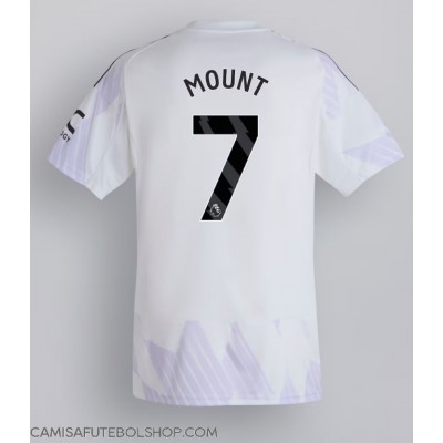Camisa de time de futebol Manchester United Mason Mount #7 Replicas 2º Equipamento 2025-26 Manga Curta Camisa de time de futebol Manchester United Mason Mount #7 Replicas 2º Equipamento 2025-26 Manga Curta